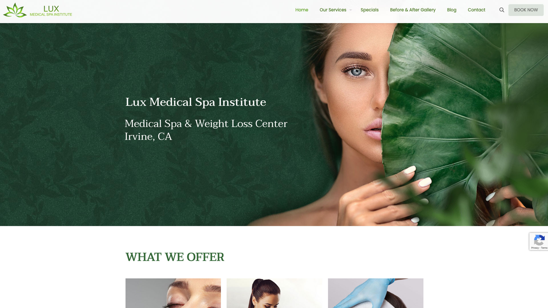 Lux Medical Spa Website